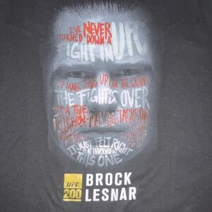UFC Brock Lesnar UFC 200 Men's Black T-Shirt 2X 100% Cotton